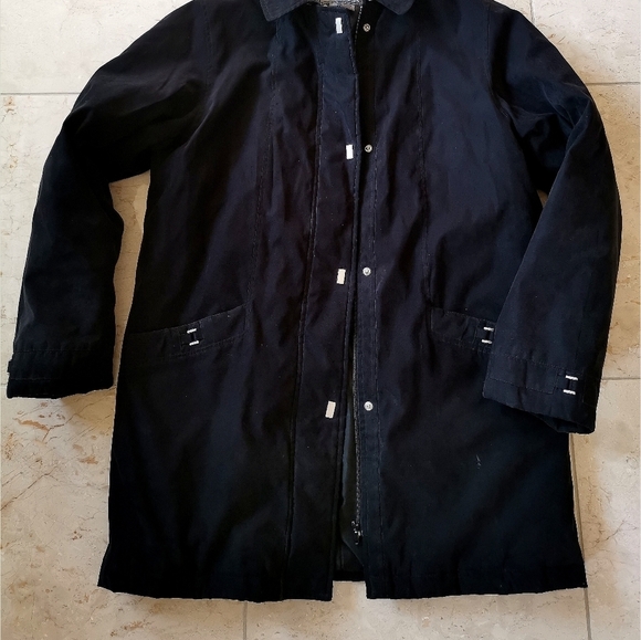 APROPOS black car coat faux suede feel - Picture 4 of 10